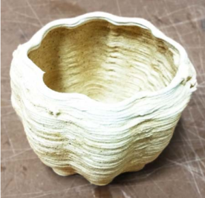 Figure 8 Successful 3D-printed silicon caulk vase 