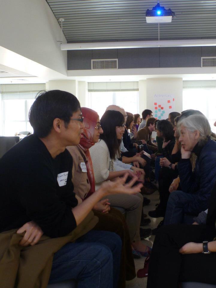 CCA graduate students organized an interactive exercise at the Occupy as Form working session.