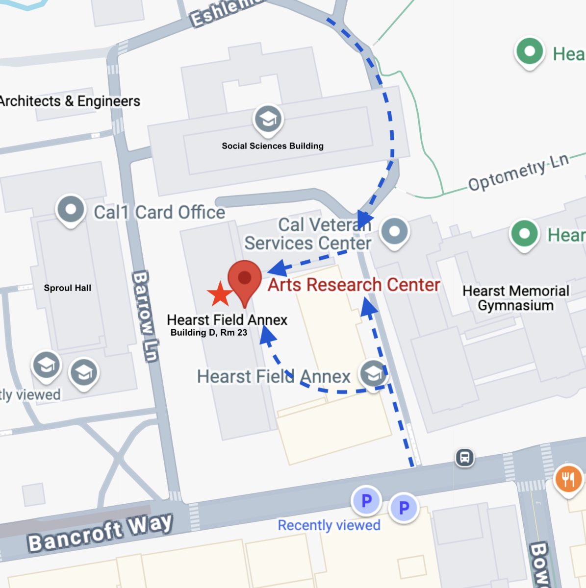 map to ARC on UC Berkeley campus