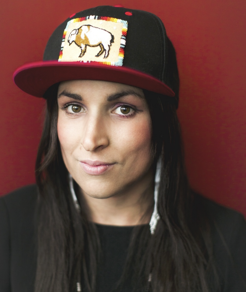 Woman in a red hat