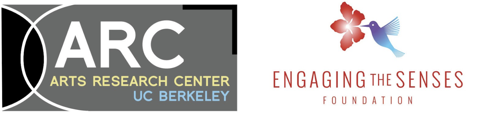 Logos for the Arts Research Center at UC Berkeley and Engaging the Senses Foundation.